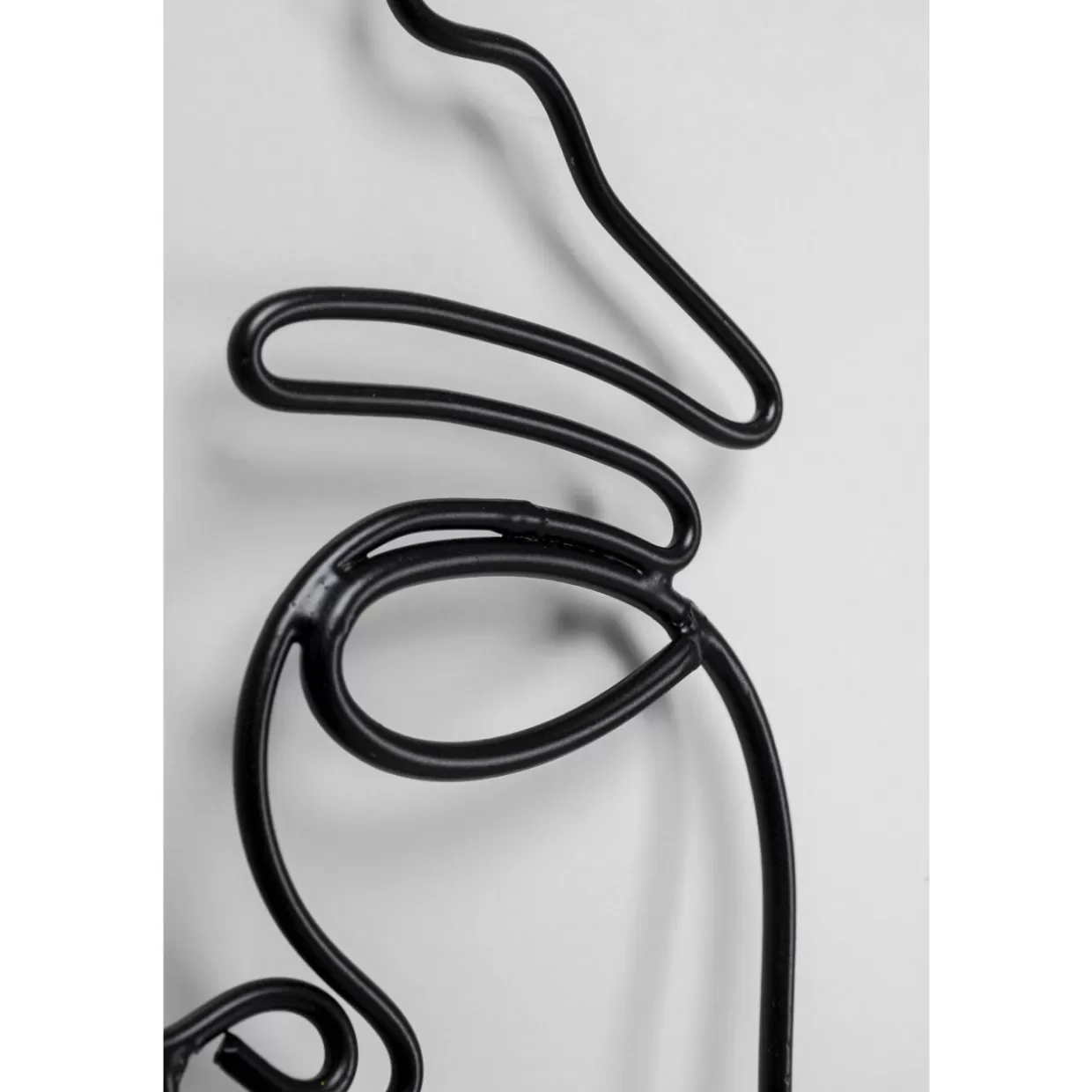 KARE Design Decor – Scultura in Filo Metallico Elegante Donna Africana | Elemento Murale Artistico 50 x 57 cm