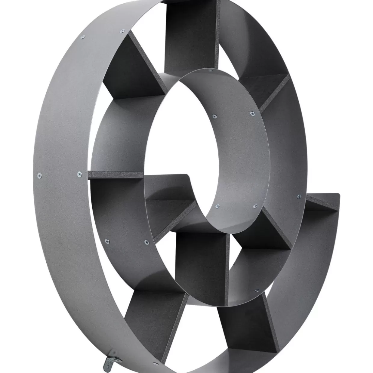 KARE Design - Mensola Decorativa a Forma di Lumaca in Grigio Argento per Soggiorno Contemporaneo