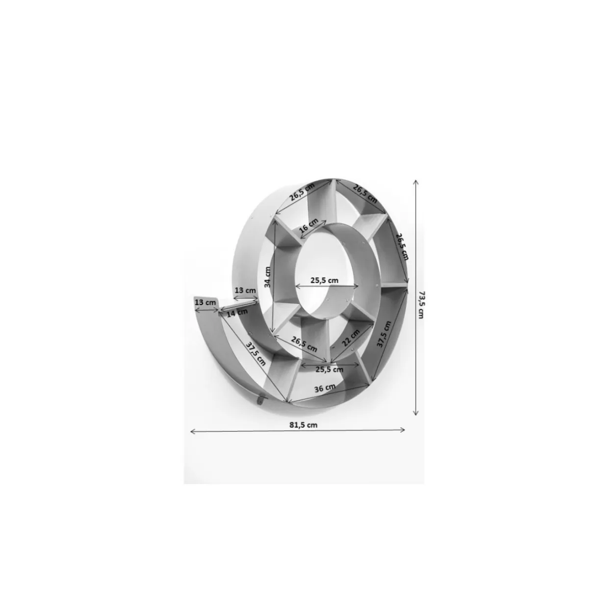 KARE Design - Mensola Decorativa a Forma di Lumaca in Grigio Argento per Soggiorno Contemporaneo