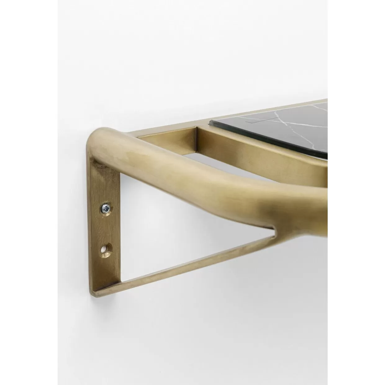 KARE Design Mensola Elegante Treviso Dorata - Scaffale a Parete 120 cm Larghezza, Design Moderno con Finitura Oro Lucido, Ideale per Soggiorno o Ingresso