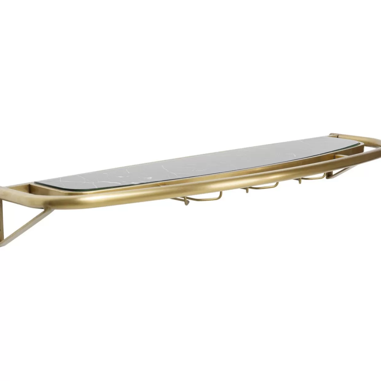 KARE Design Mensola Elegante Treviso Dorata - Scaffale a Parete 120 cm Larghezza, Design Moderno con Finitura Oro Lucido, Ideale per Soggiorno o Ingresso