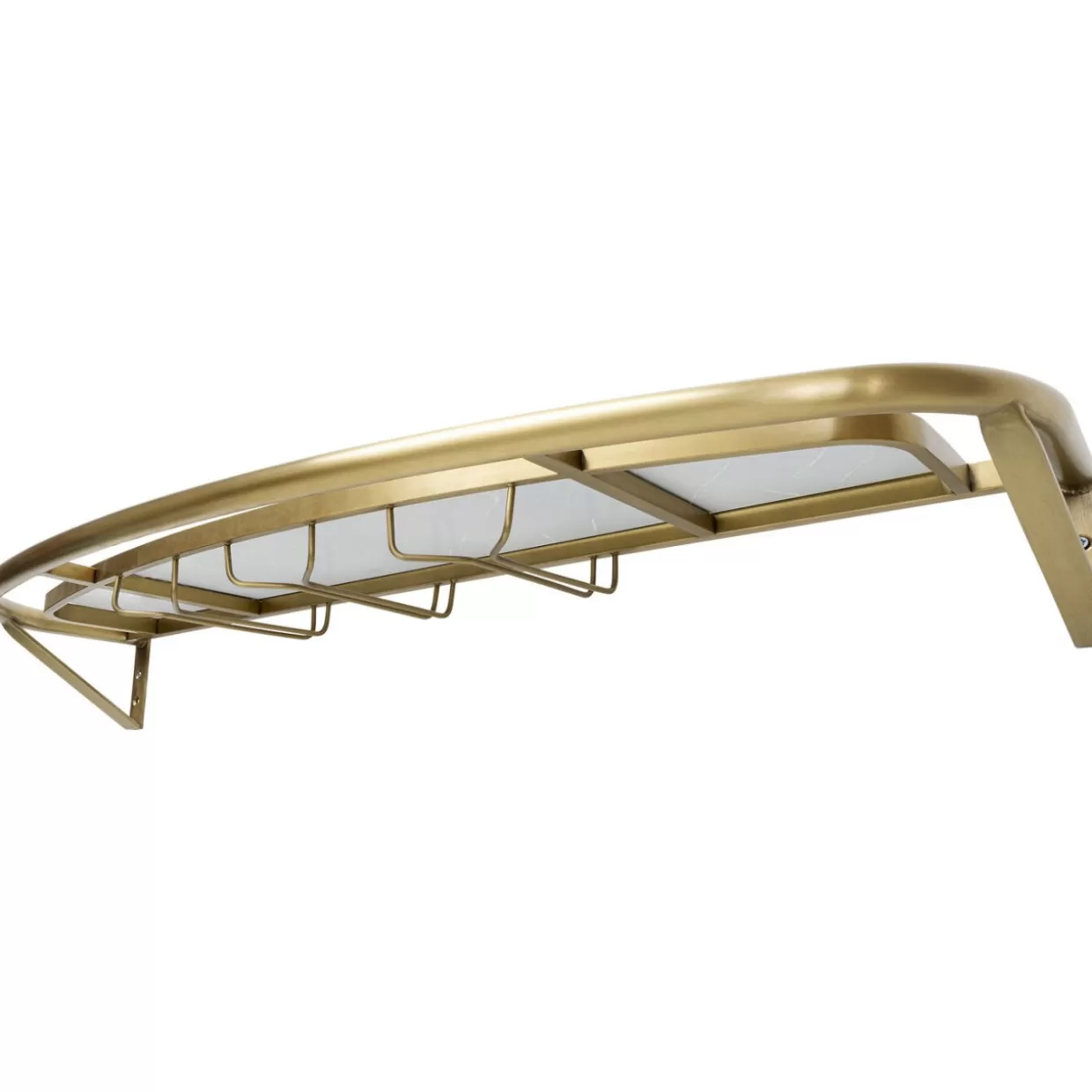 KARE Design Mensola Elegante Treviso Dorata - Scaffale a Parete 120 cm Larghezza, Design Moderno con Finitura Oro Lucido, Ideale per Soggiorno o Ingresso