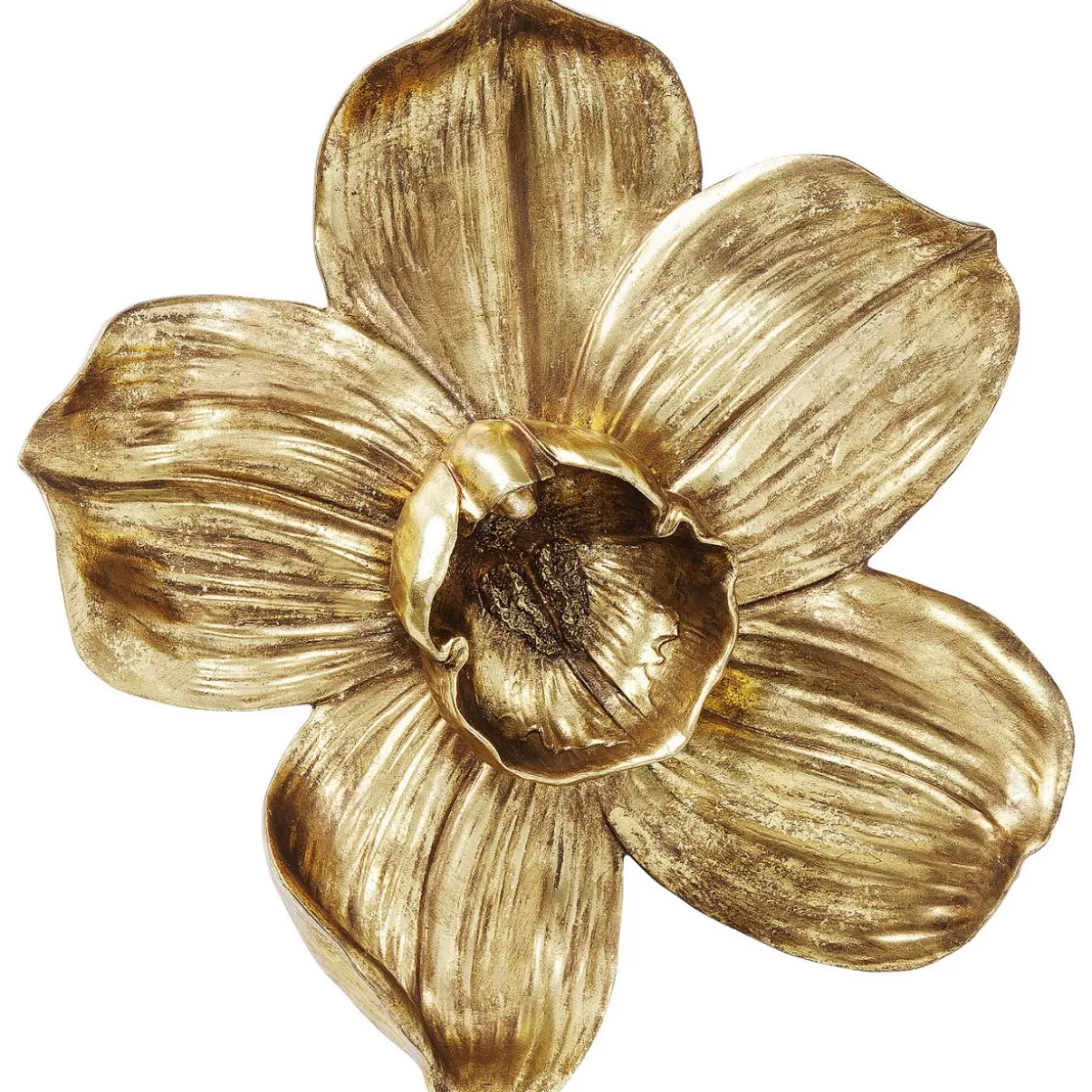 Decorazione Murale Elegante KARE Design - Quadro Stile Moderno con Motivo Orchidea in Tonalità Oro, 44 cm