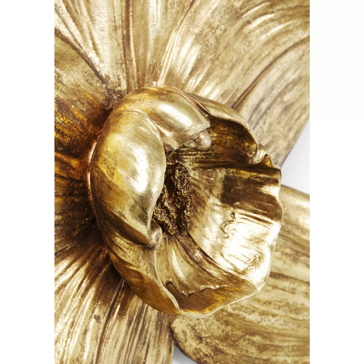 Decorazione Murale Elegante KARE Design - Quadro Stile Moderno con Motivo Orchidea in Tonalità Oro, 44 cm