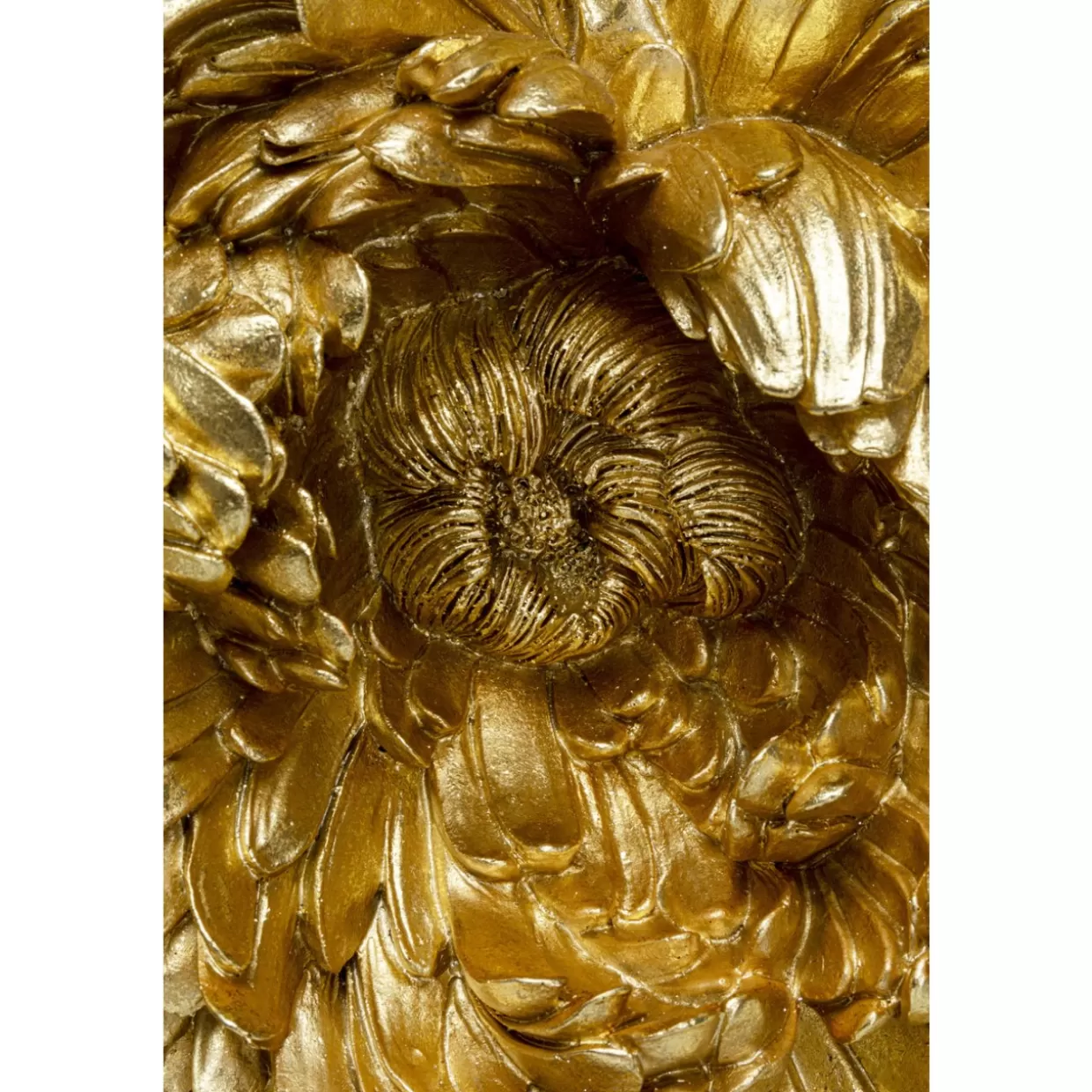 KARE Design Quadri Moderni con Decorazione da Parete in Stile Contemporaneo - Pittura Floreale in Tonalità Oro Peonia