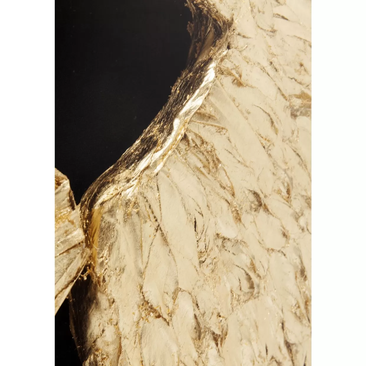 Quadro Decorativo Moderno 'Wings' - Stampa Metallizzata Oro e Nero 120x120 cm - Arredamento Murale di Design Esclusivo by KARE