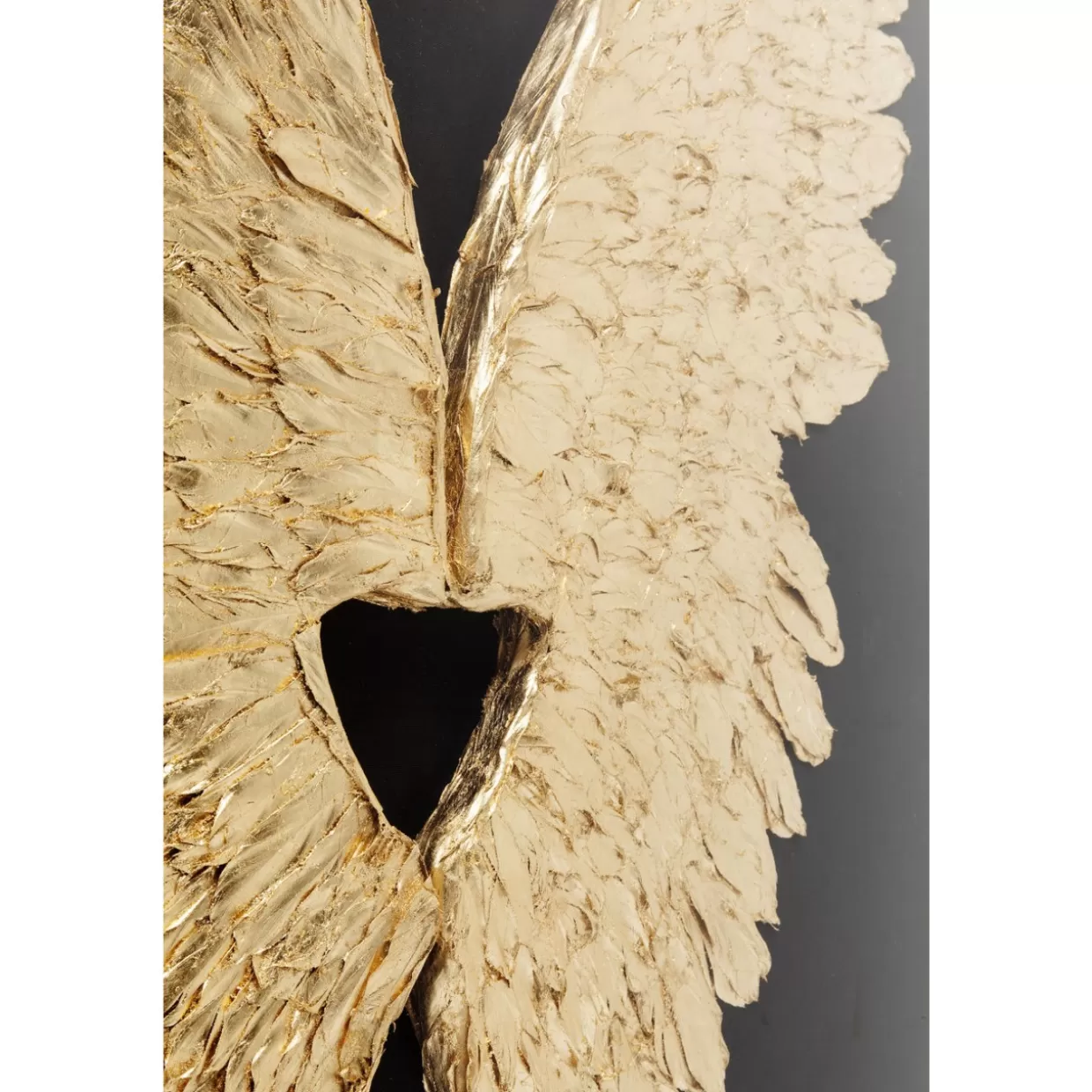 Quadro Decorativo Moderno 'Wings' - Stampa Metallizzata Oro e Nero 120x120 cm - Arredamento Murale di Design Esclusivo by KARE