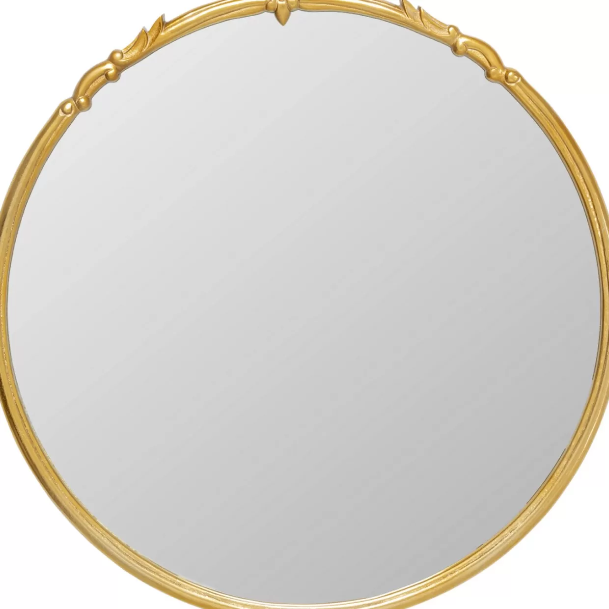Specchio Elegante Cassandra Gold Design KARE - Diametro 80cm per Arredamento Moderno