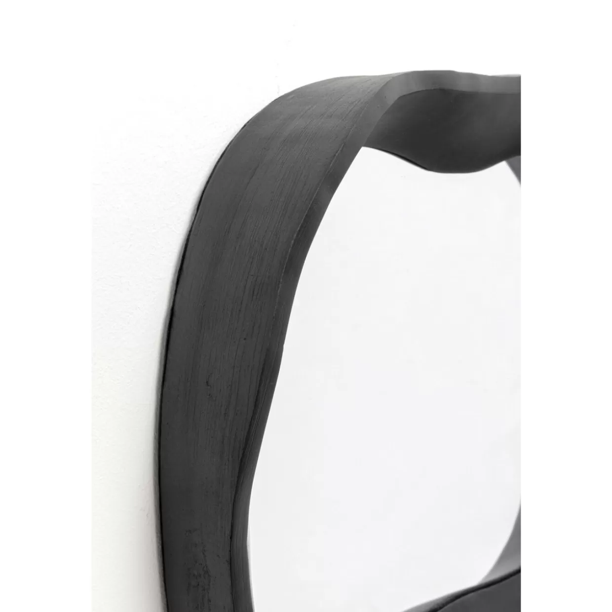 Specchio da Parete Moderno KARE Design - Dynamic Nero, Formato 40x34 cm, Ideale per Soggiorno o Ingresso con Design Elegante