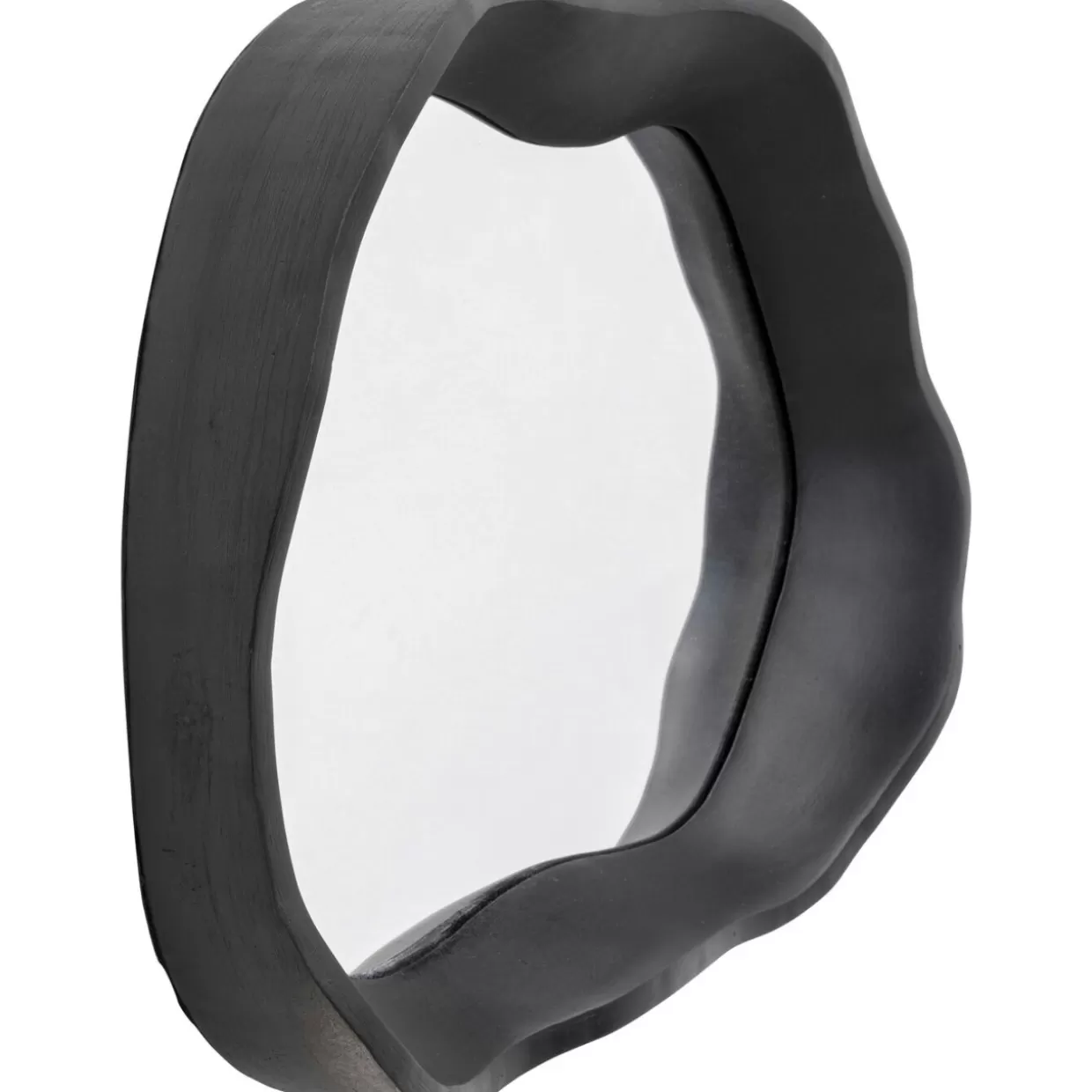 Specchio da Parete Moderno KARE Design - Dynamic Nero, Formato 40x34 cm, Ideale per Soggiorno o Ingresso con Design Elegante