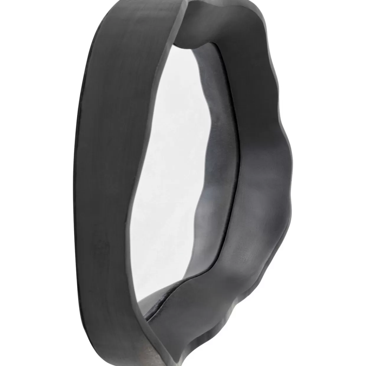 Specchio da Parete Moderno KARE Design - Dynamic Nero, Formato 40x34 cm, Ideale per Soggiorno o Ingresso con Design Elegante