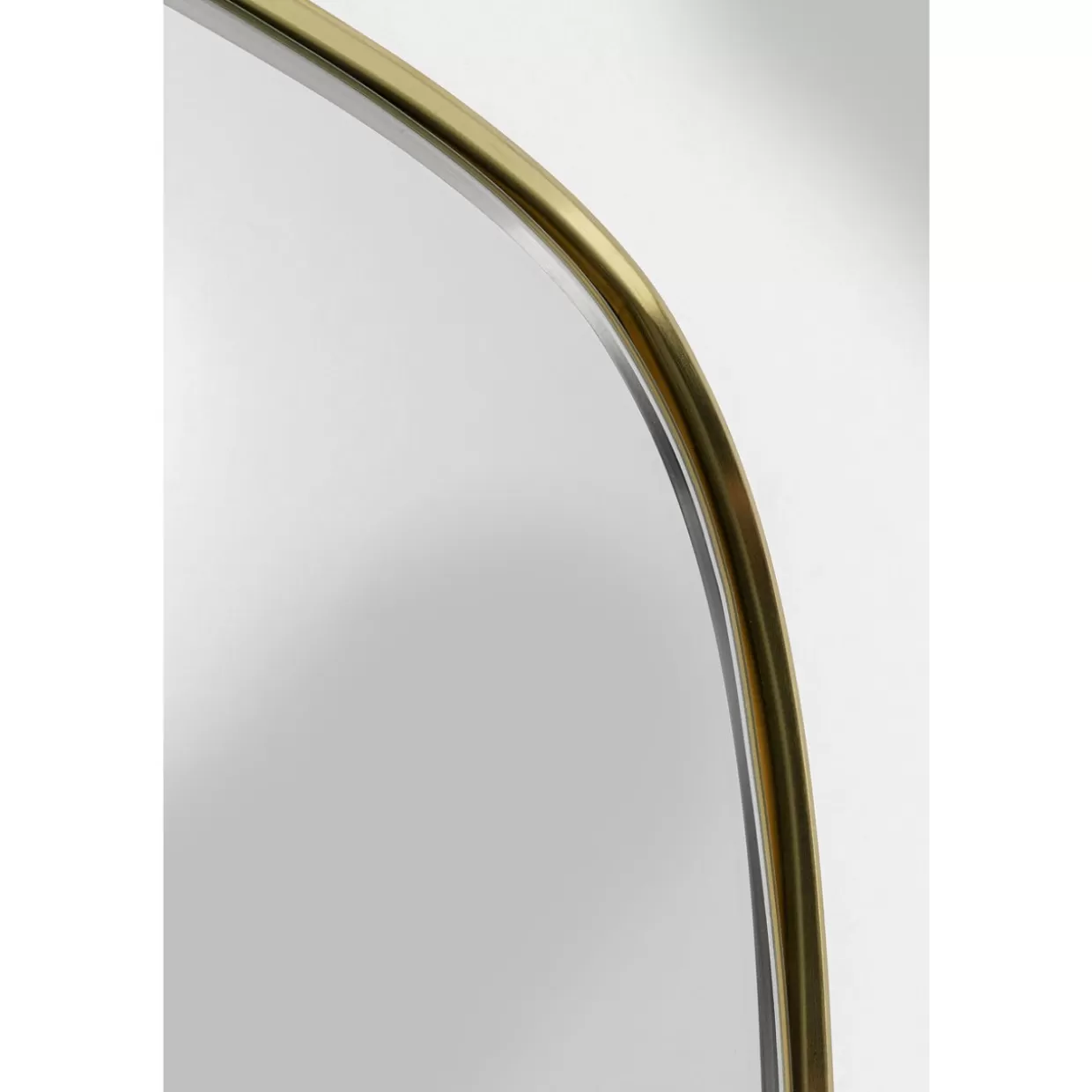 Specchio Decorativo Kare Design con Cornice Ottone Sagomata - Elegante Specchio da Parete 110x120 cm, Dimensioni Generose