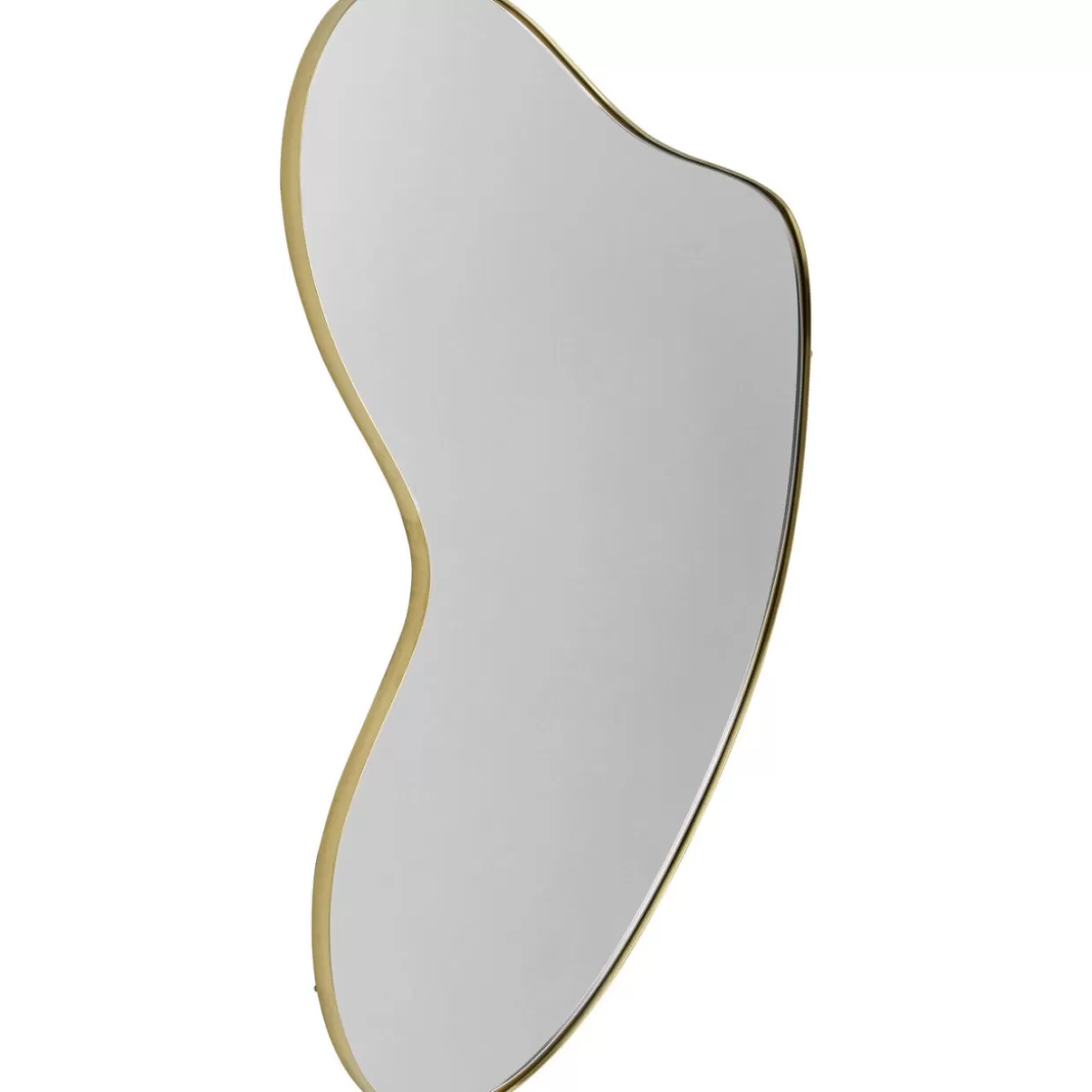 Specchio Decorativo Kare Design con Cornice Ottone Sagomata - Elegante Specchio da Parete 110x120 cm, Dimensioni Generose