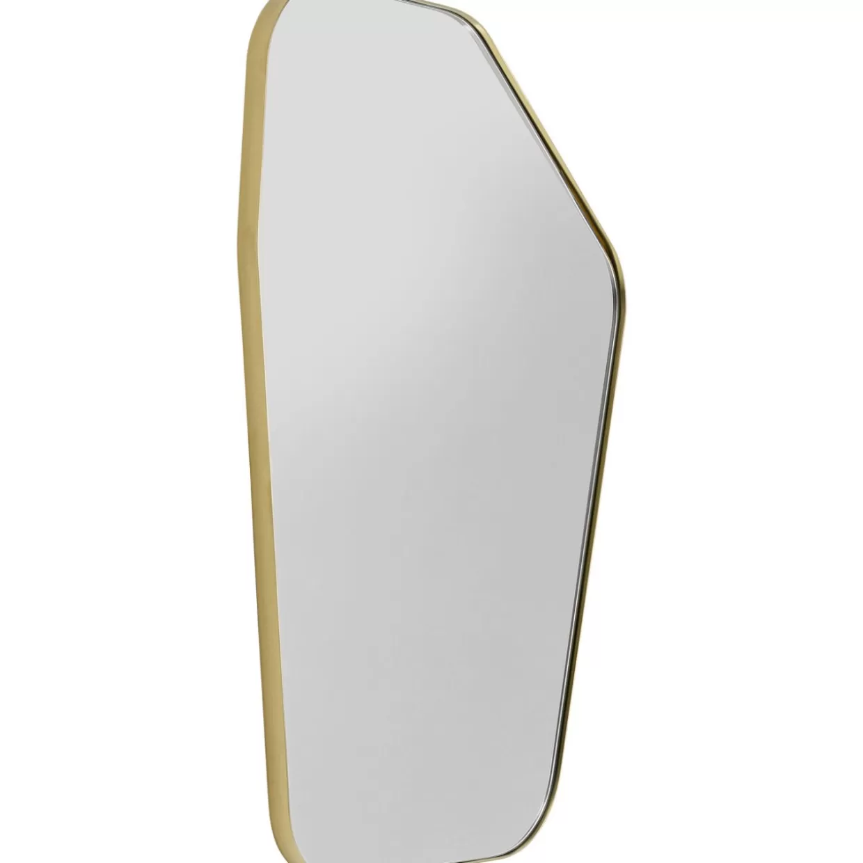 Specchio decorativo a parete con cornice in ottone lucidato - Design moderno 64x94,5 cm per ambienti eleganti, KARE Design Collection

(：，，