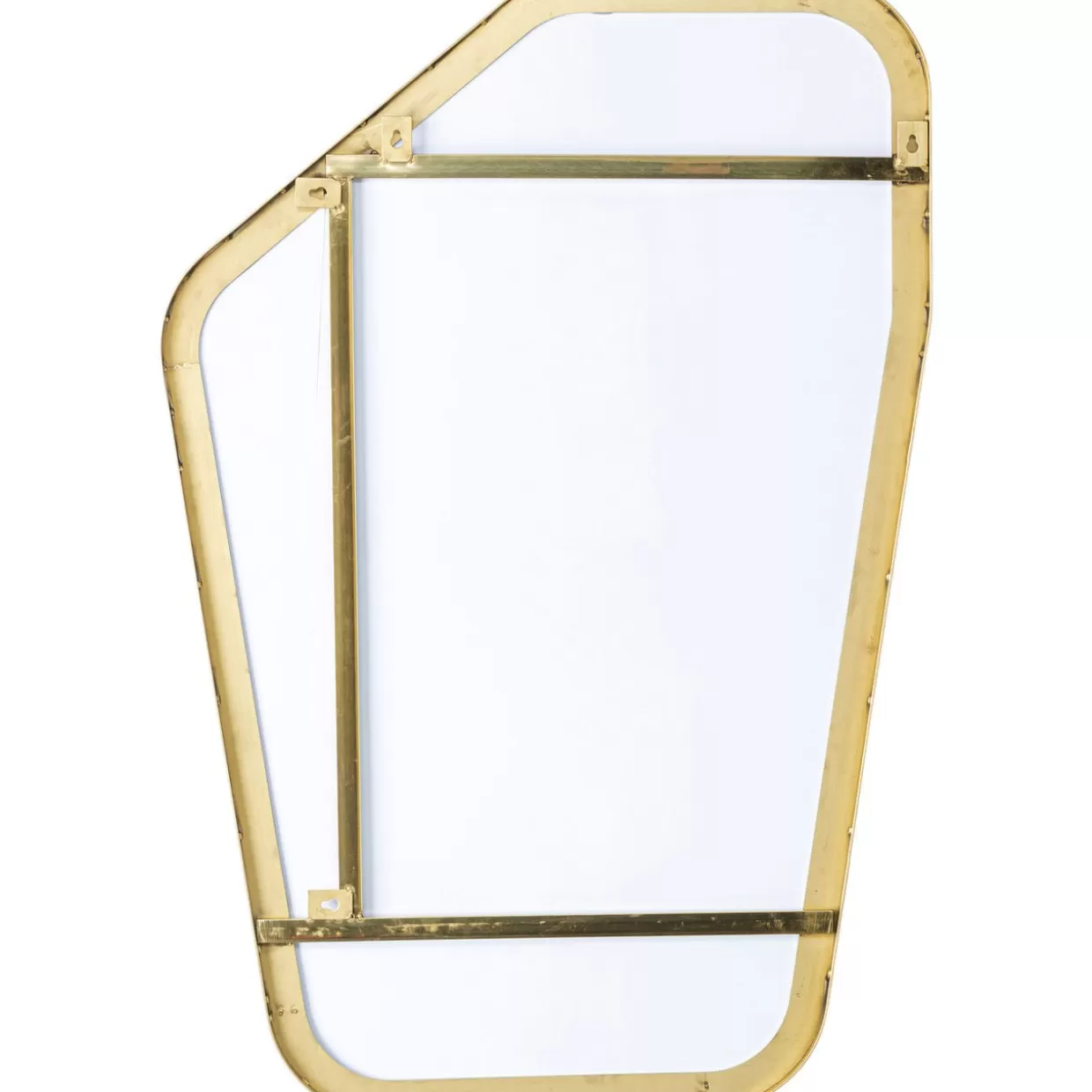 Specchio decorativo a parete con cornice in ottone lucidato - Design moderno 64x94,5 cm per ambienti eleganti, KARE Design Collection

(：，，