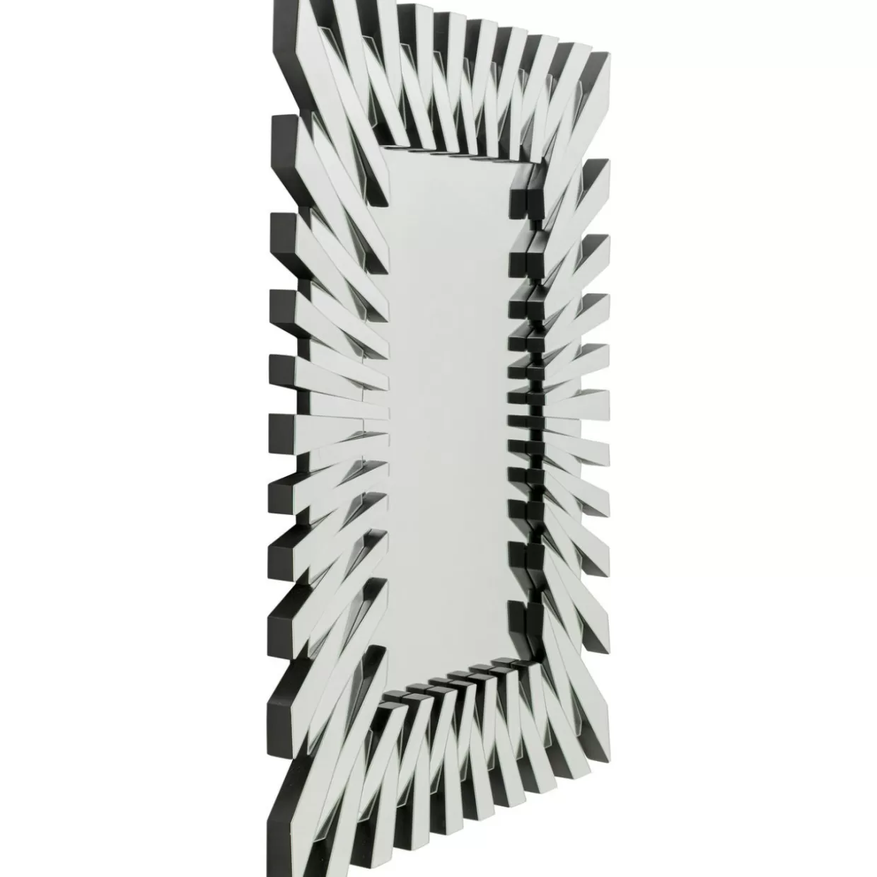 Specchio Moderno KARE Design 'Sprocket' per Arredamento Contemporaneo, 83x120 cm - Cornice Minimal con Effetto Metallizzato, Decorazione Parete Soggiorno