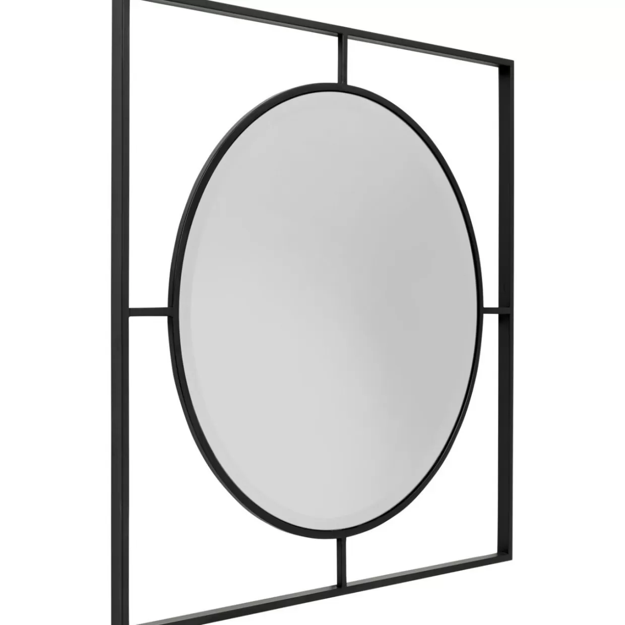 Specchio Elegante Kare Design con Cornice Opaca Stanford - Diametro 90 cm per Interni Moderni
