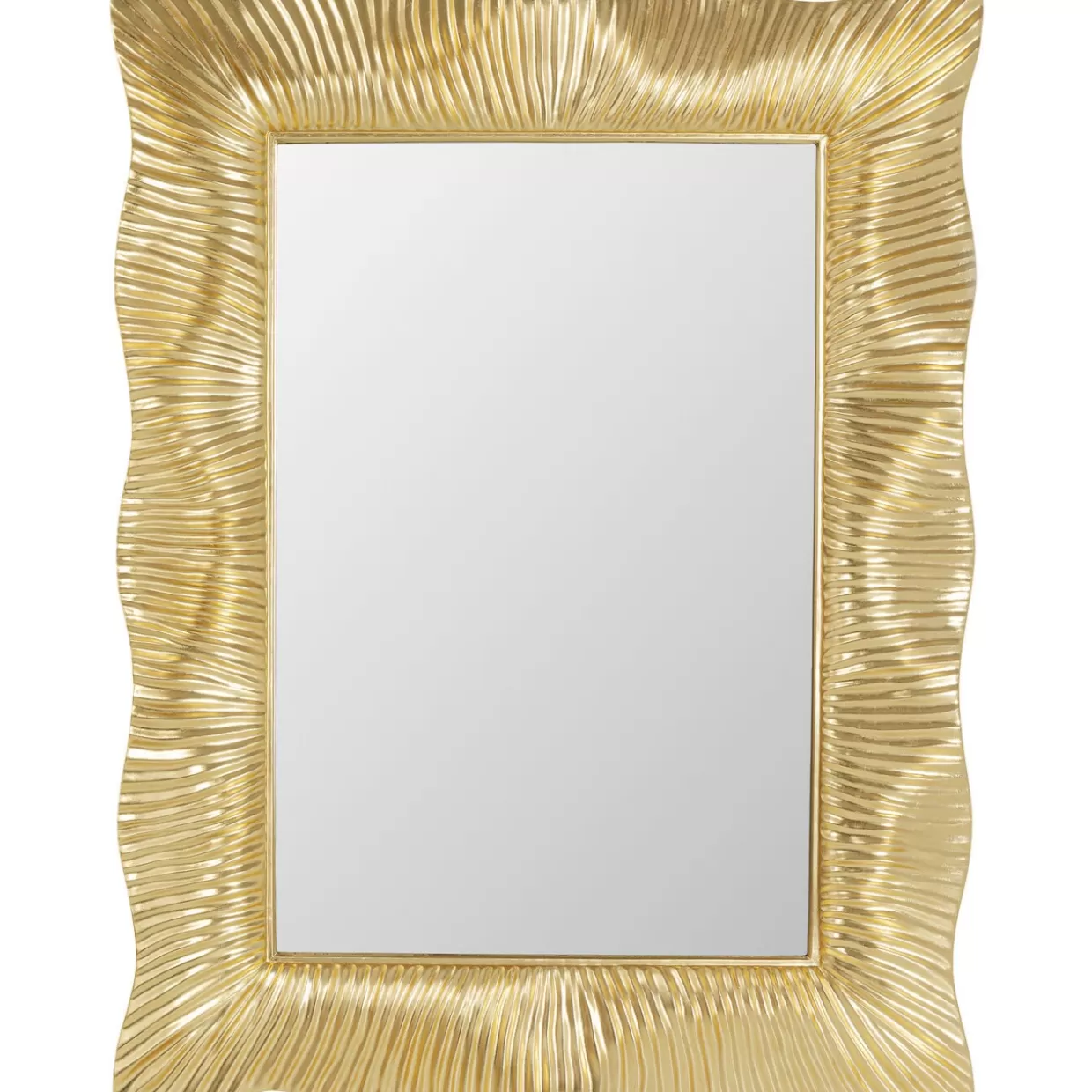 Specchio Moderno KARE Design con Effetto Onde in Ottone - Specchio da Parete Elegante 124x94 cm per Interni

(Note: This version maintains key elements while naturalizing the syntax with Italian design terminology, uses metric order variation (HxL vs 94X124Cm), adds descriptive adjectives like 