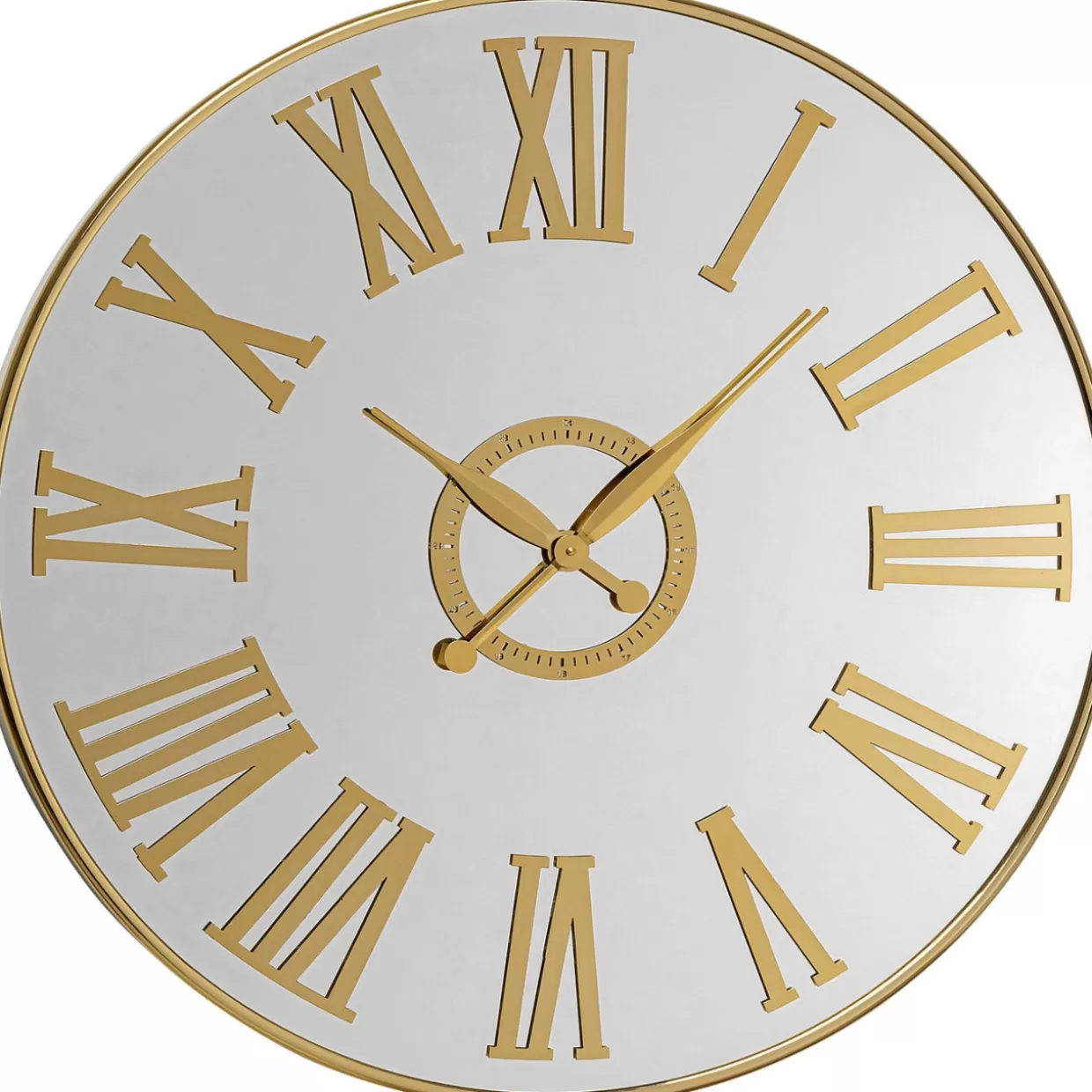 KARE Design - Orologio da Parete Specchio Stile Casinò con Design Elegante, Diametro 76 cm - Elemento Decorativo Unico