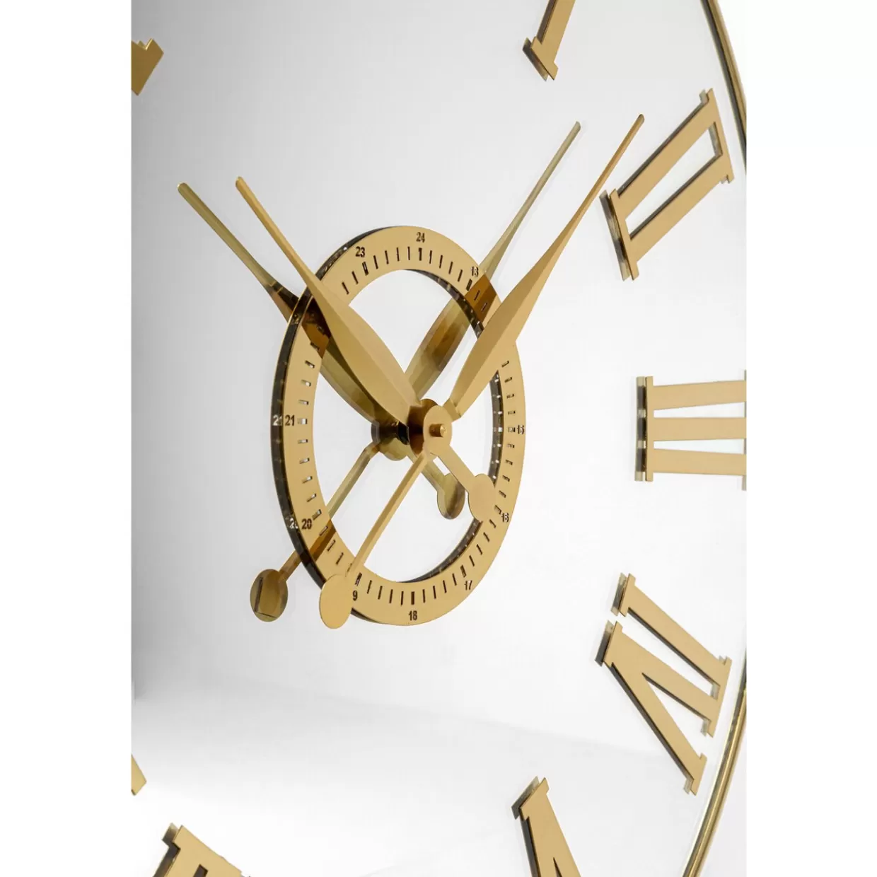 KARE Design - Orologio da Parete Specchio Stile Casinò con Design Elegante, Diametro 76 cm - Elemento Decorativo Unico
