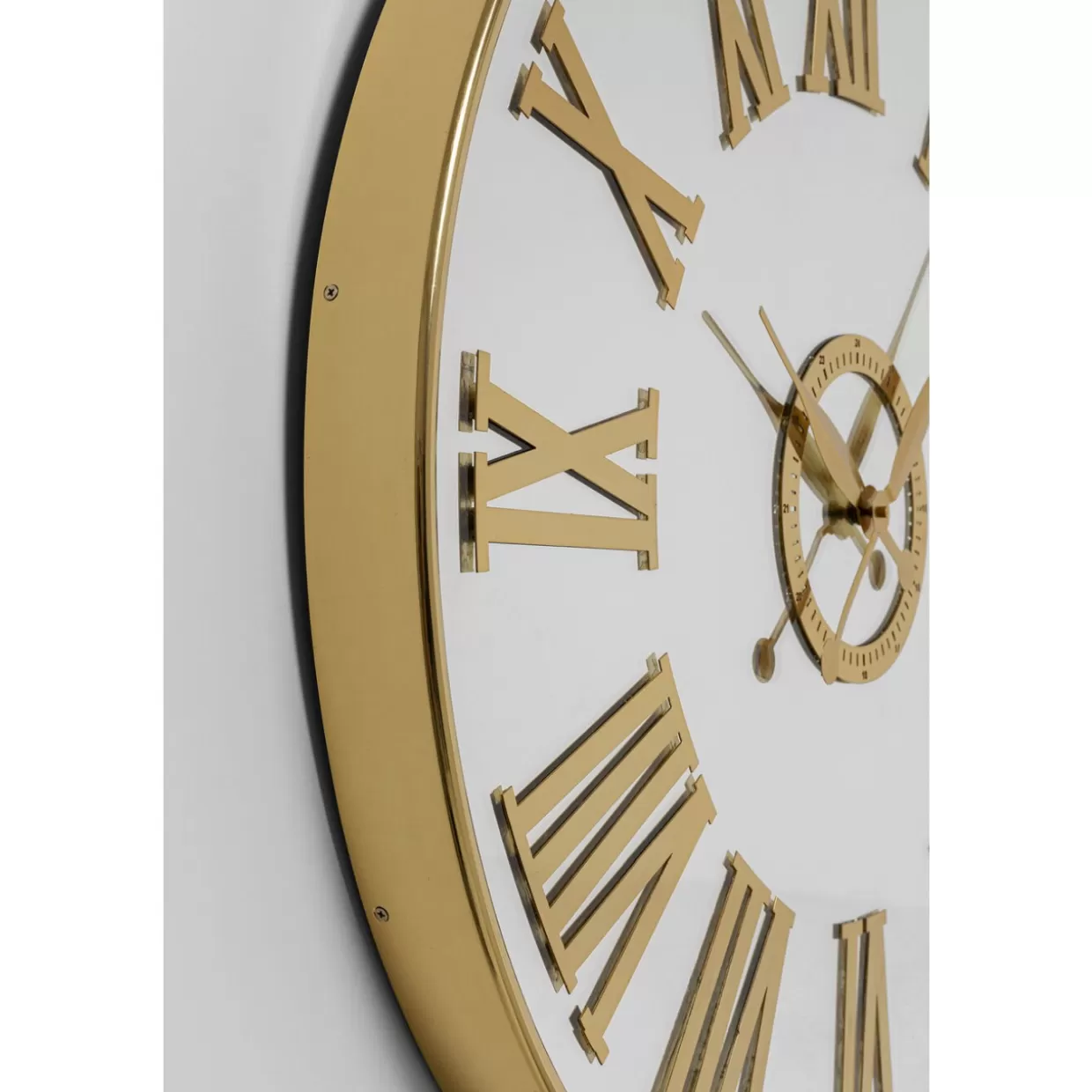 KARE Design - Orologio da Parete Specchio Stile Casinò con Design Elegante, Diametro 76 cm - Elemento Decorativo Unico