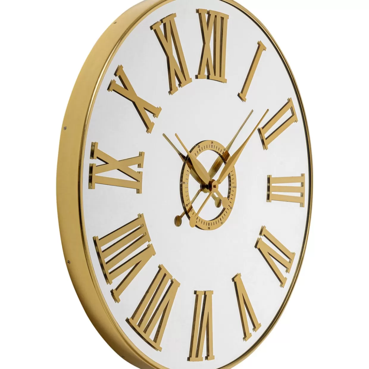 KARE Design - Orologio da Parete Specchio Stile Casinò con Design Elegante, Diametro 76 cm - Elemento Decorativo Unico
