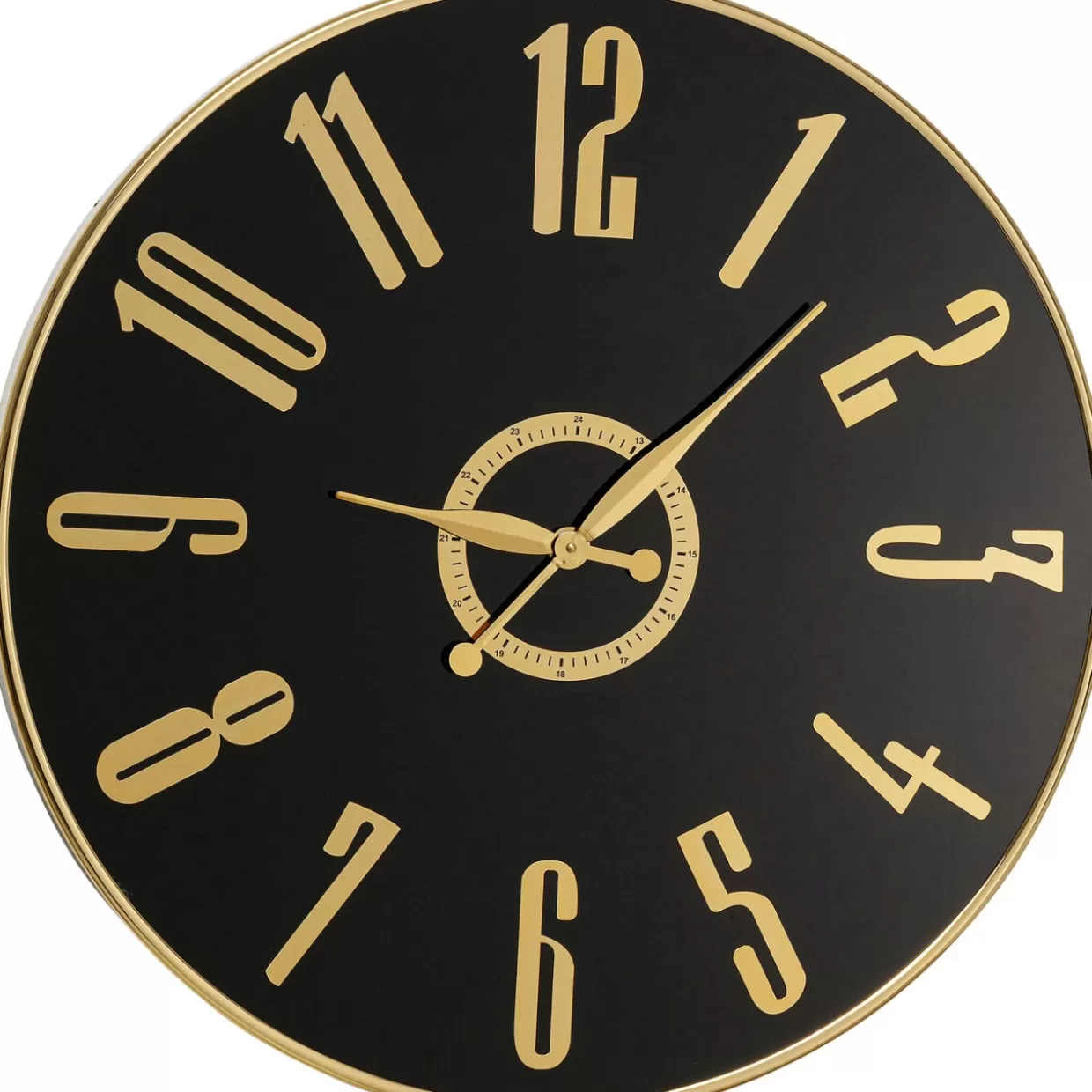 Orologio da Parete KARE Design - Modello Casino in Nero Opaco, Diametro 76 cm