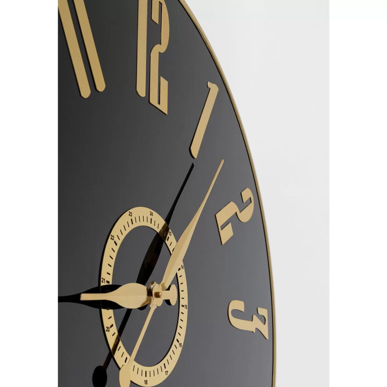 Orologio da Parete KARE Design - Modello Casino in Nero Opaco, Diametro 76 cm