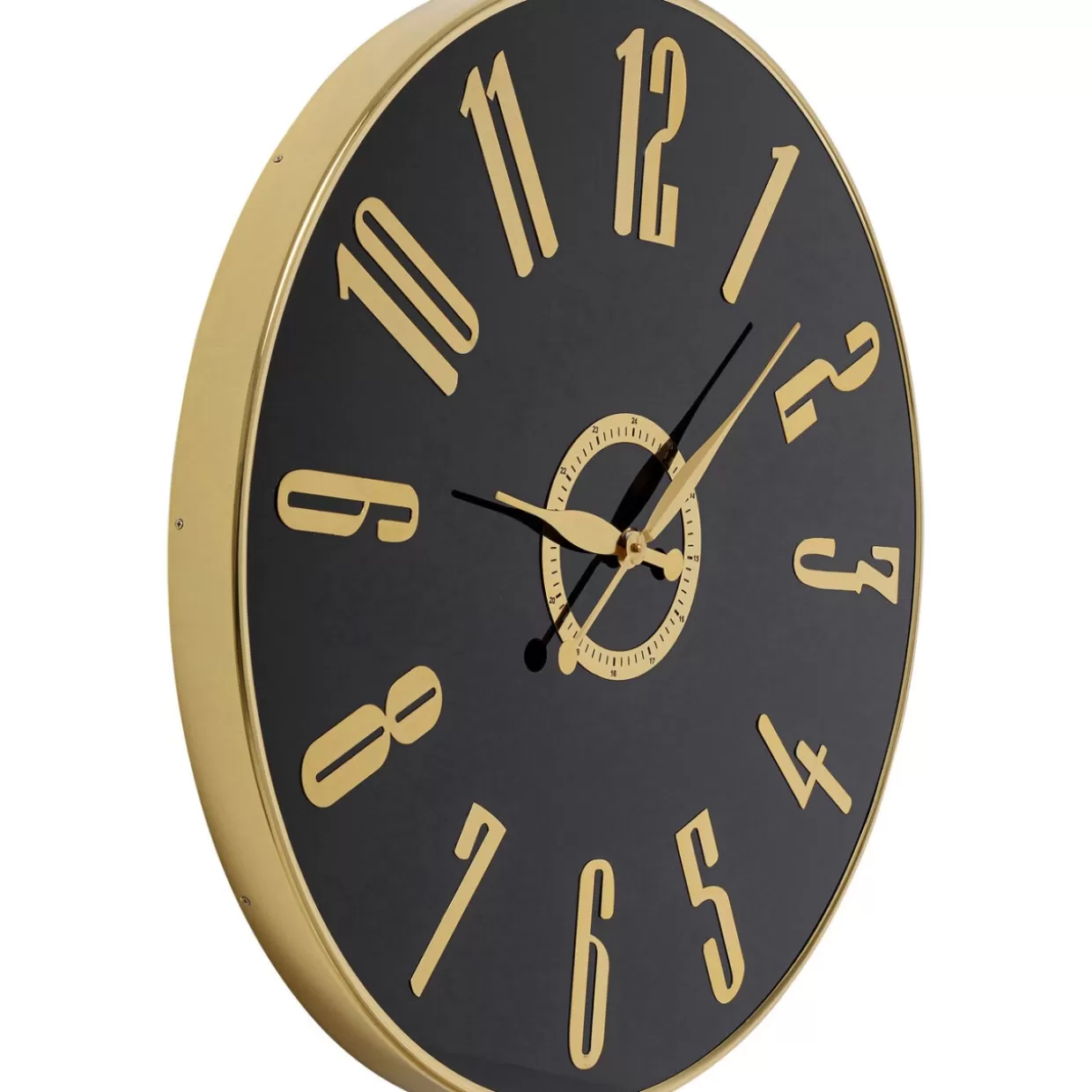 Orologio da Parete KARE Design - Modello Casino in Nero Opaco, Diametro 76 cm