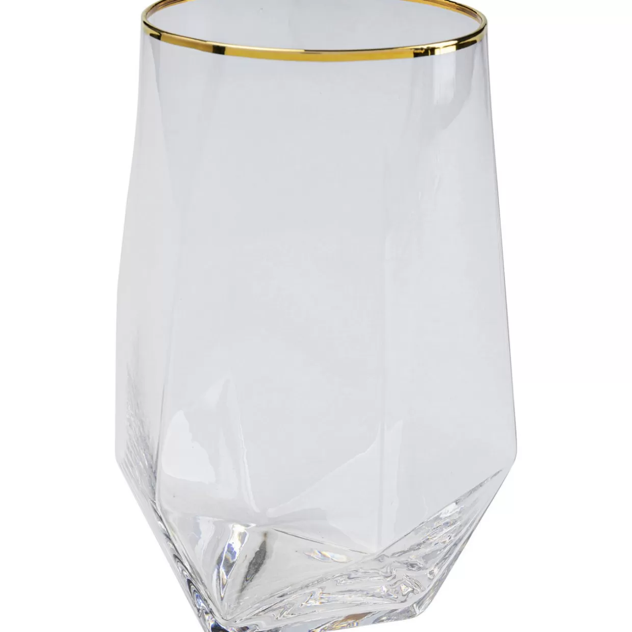 KARE Design Stoviglie & Accessori da Tavola - Bicchiere Elegante con Rifiniture Diamantate Dorate