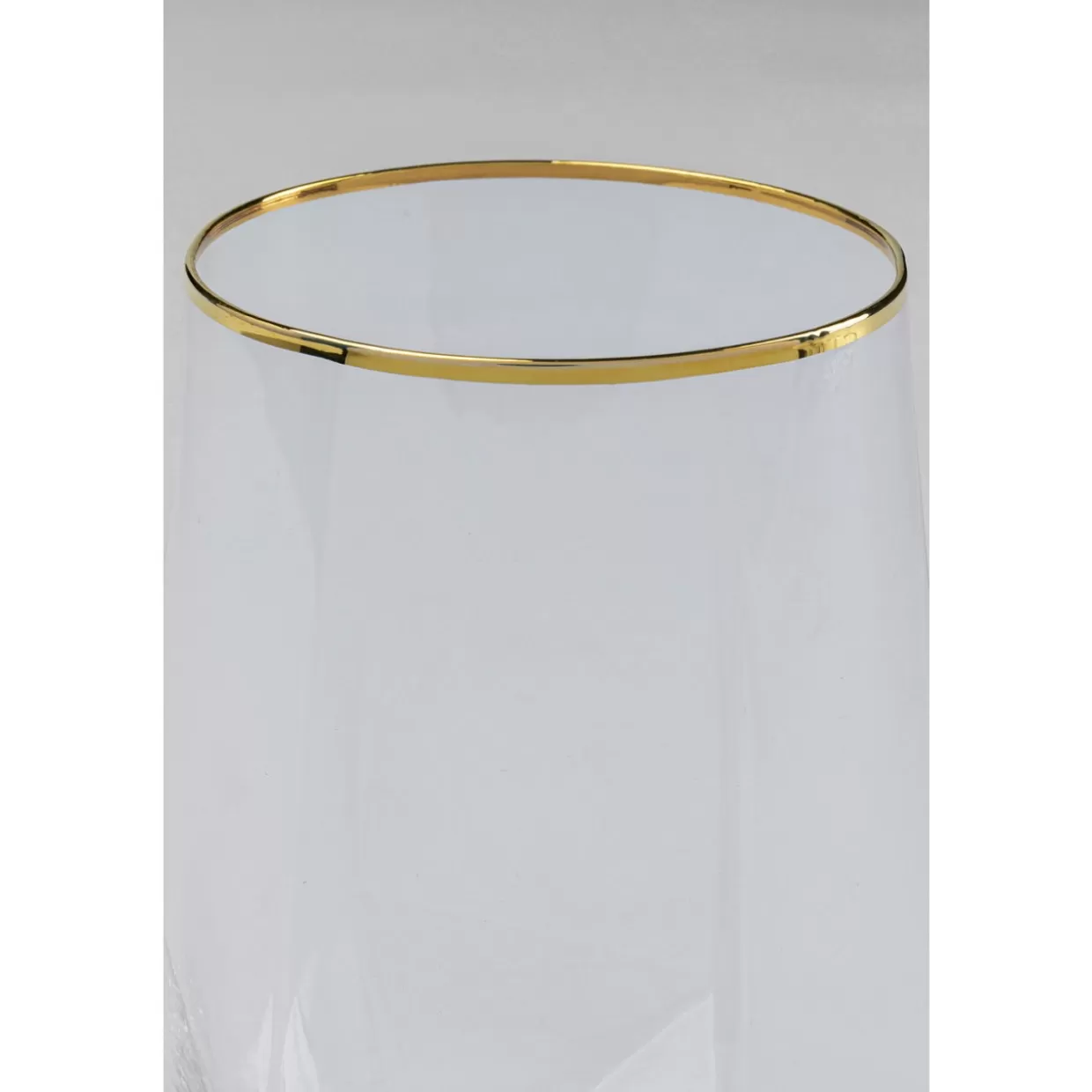 KARE Design Stoviglie & Accessori da Tavola - Bicchiere Elegante con Rifiniture Diamantate Dorate