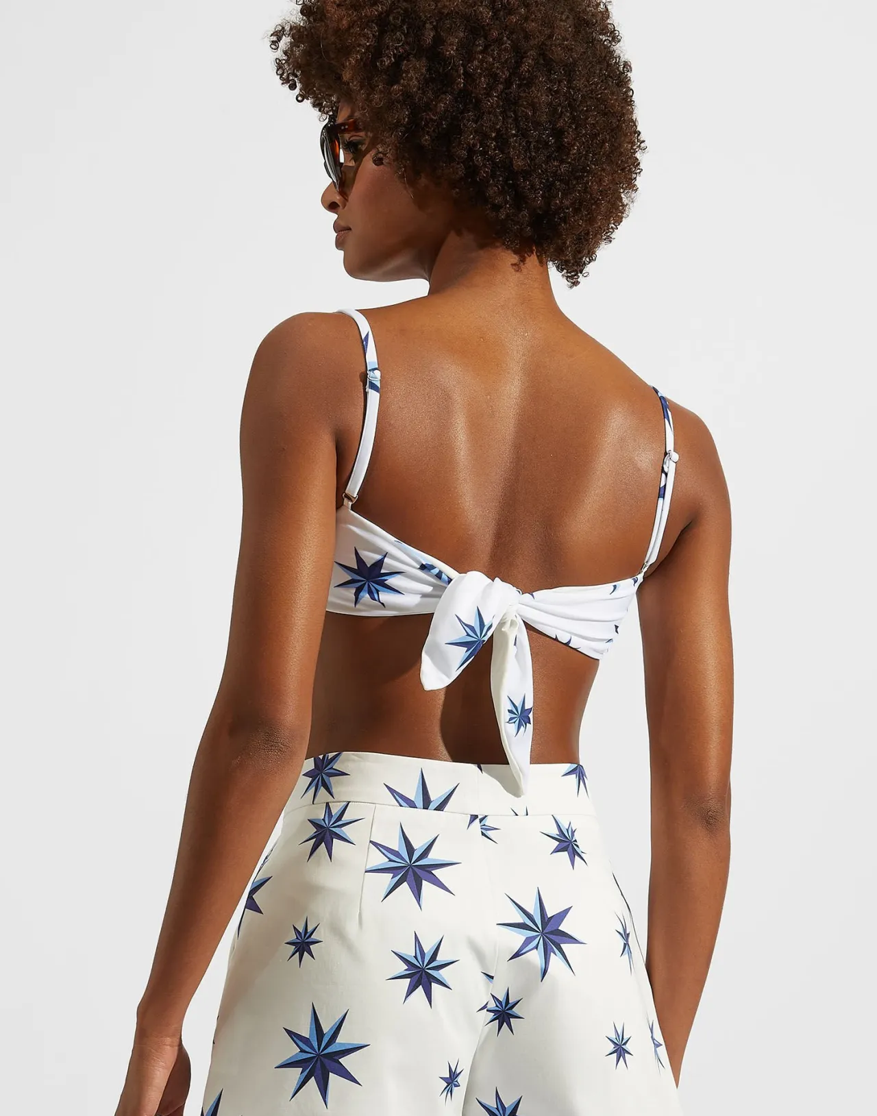 Lakshmi: Top Bandeau Versatile 3 Modi in Lycra con Stampa Energetica - Saldi Lampo La DoubleJ