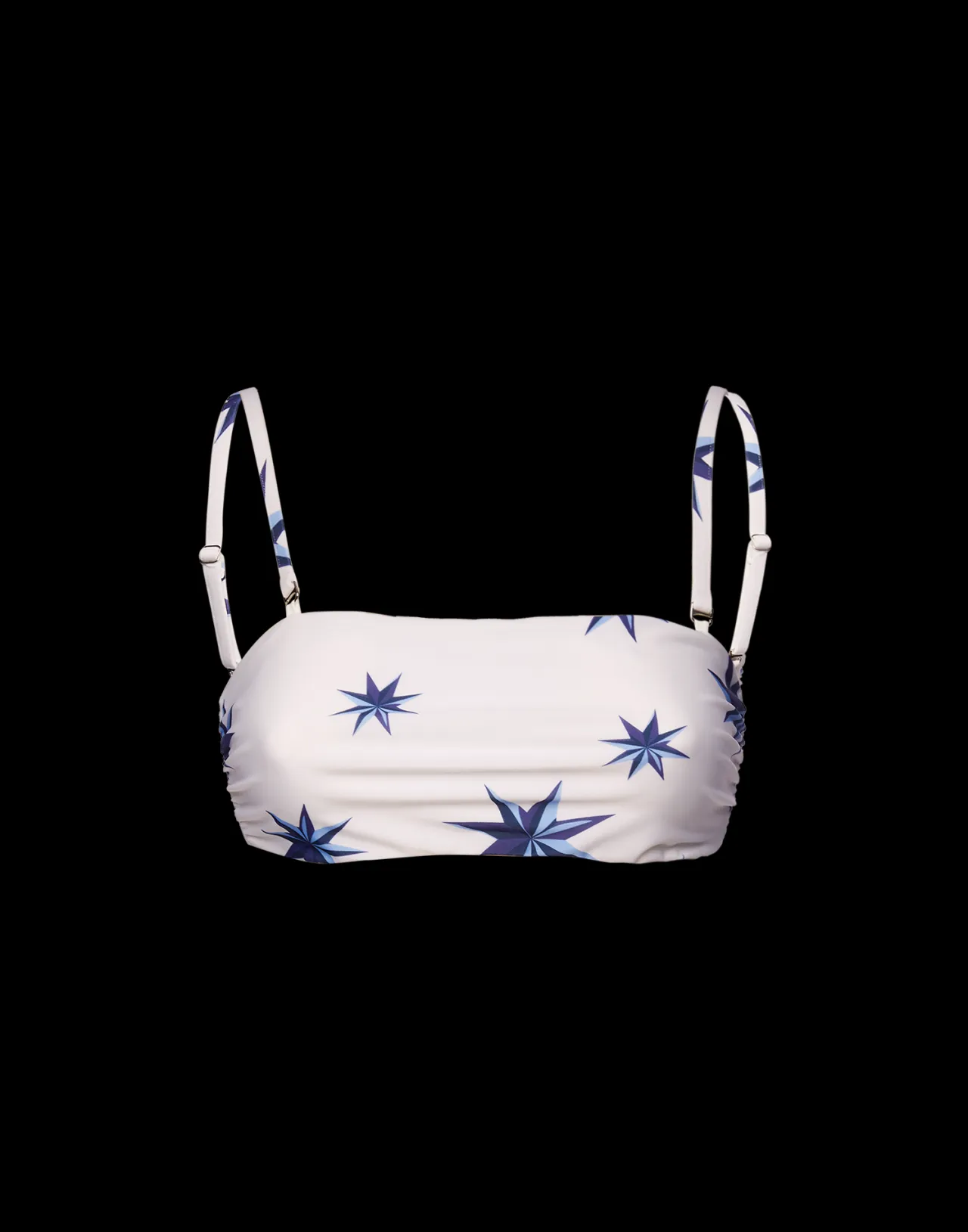 Lakshmi: Top Bandeau Versatile 3 Modi in Lycra con Stampa Energetica - Saldi Lampo La DoubleJ