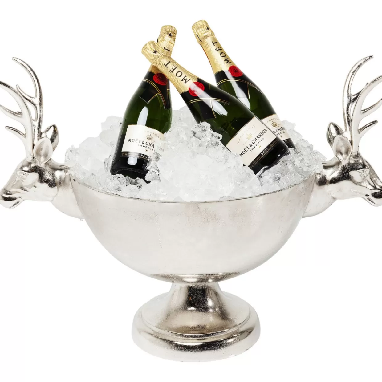 KARE Design Set Stoviglie Elegante con Accessori Tavola | Raffredda-Bottiglie Oh Deer in Stile Cervo, 54 cm - Perfetto per la Tua Tavola