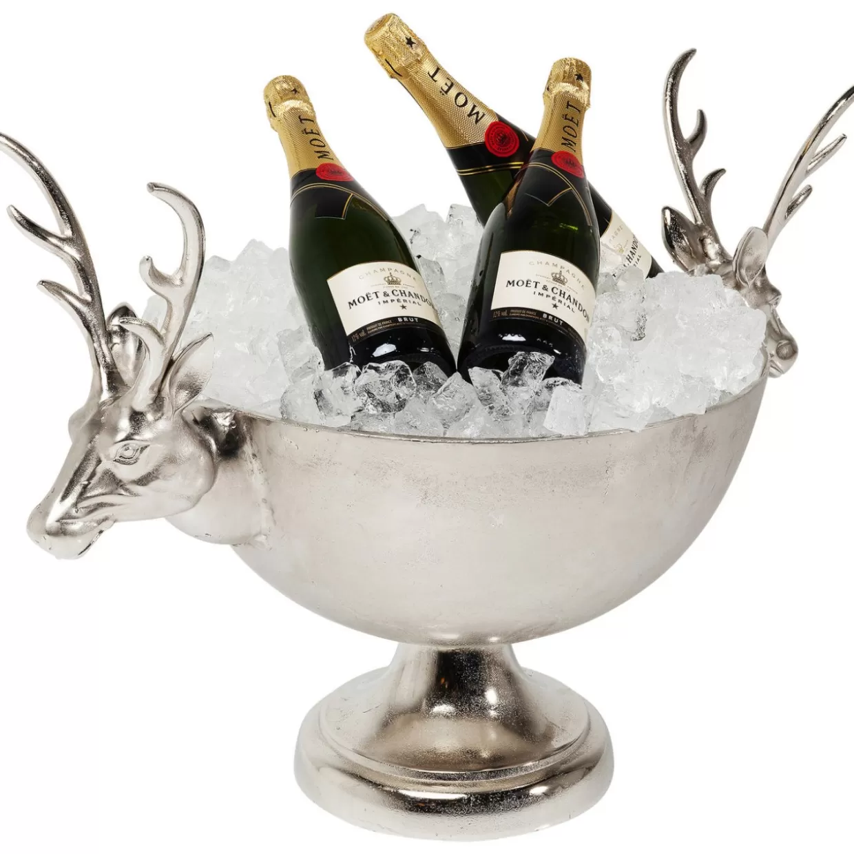 KARE Design Set Stoviglie Elegante con Accessori Tavola | Raffredda-Bottiglie Oh Deer in Stile Cervo, 54 cm - Perfetto per la Tua Tavola