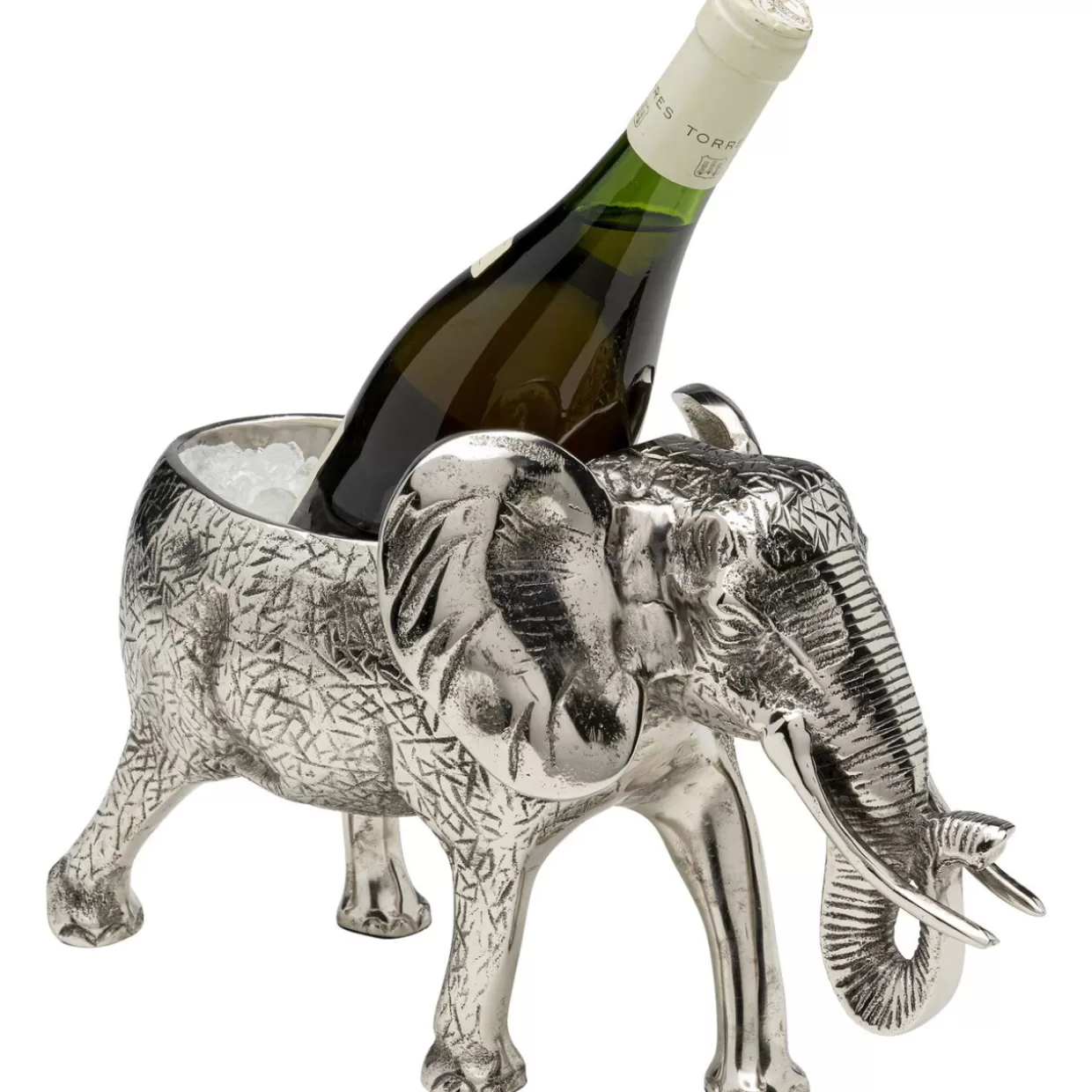 KARE Design Collezione Tavola - Set Stoviglie Originali con Raffreddatore per Vino Elefante Camminante