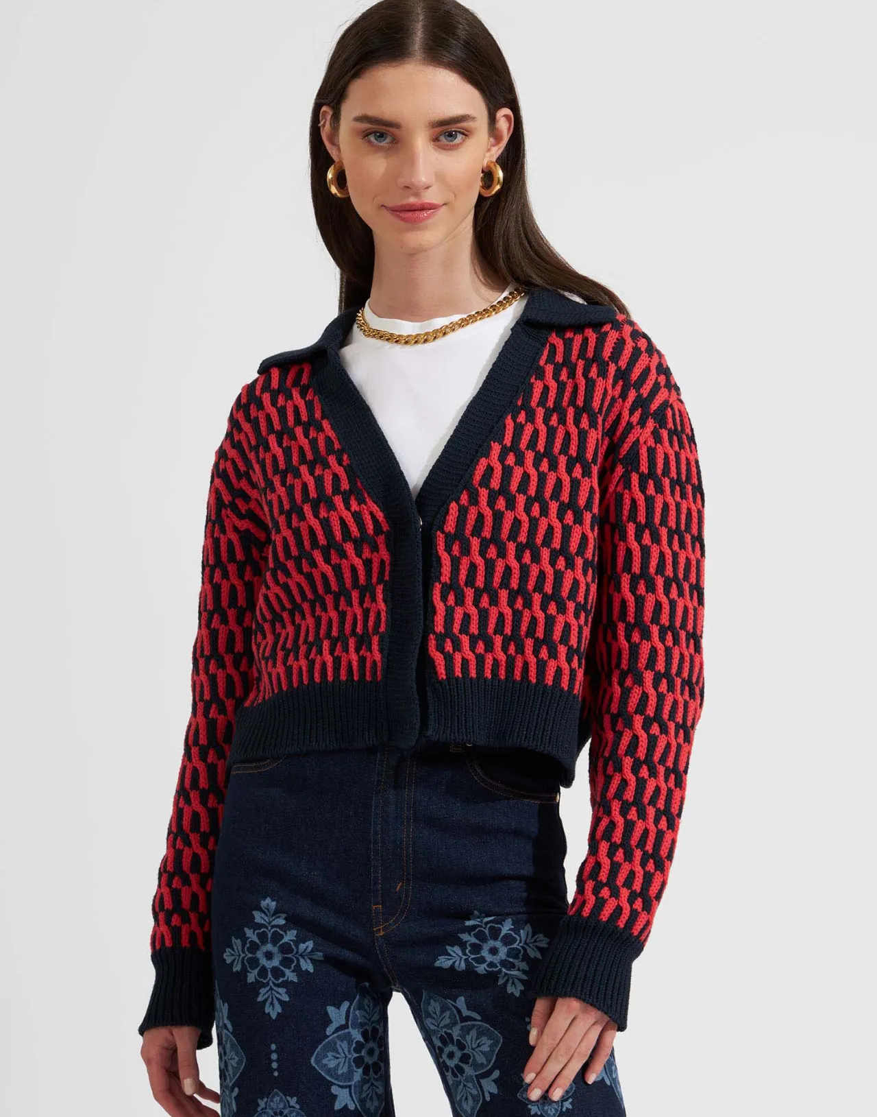 Promo Flash: Maglino La DoubleJ Trama a Catena - Blu Navy, Stile Unico