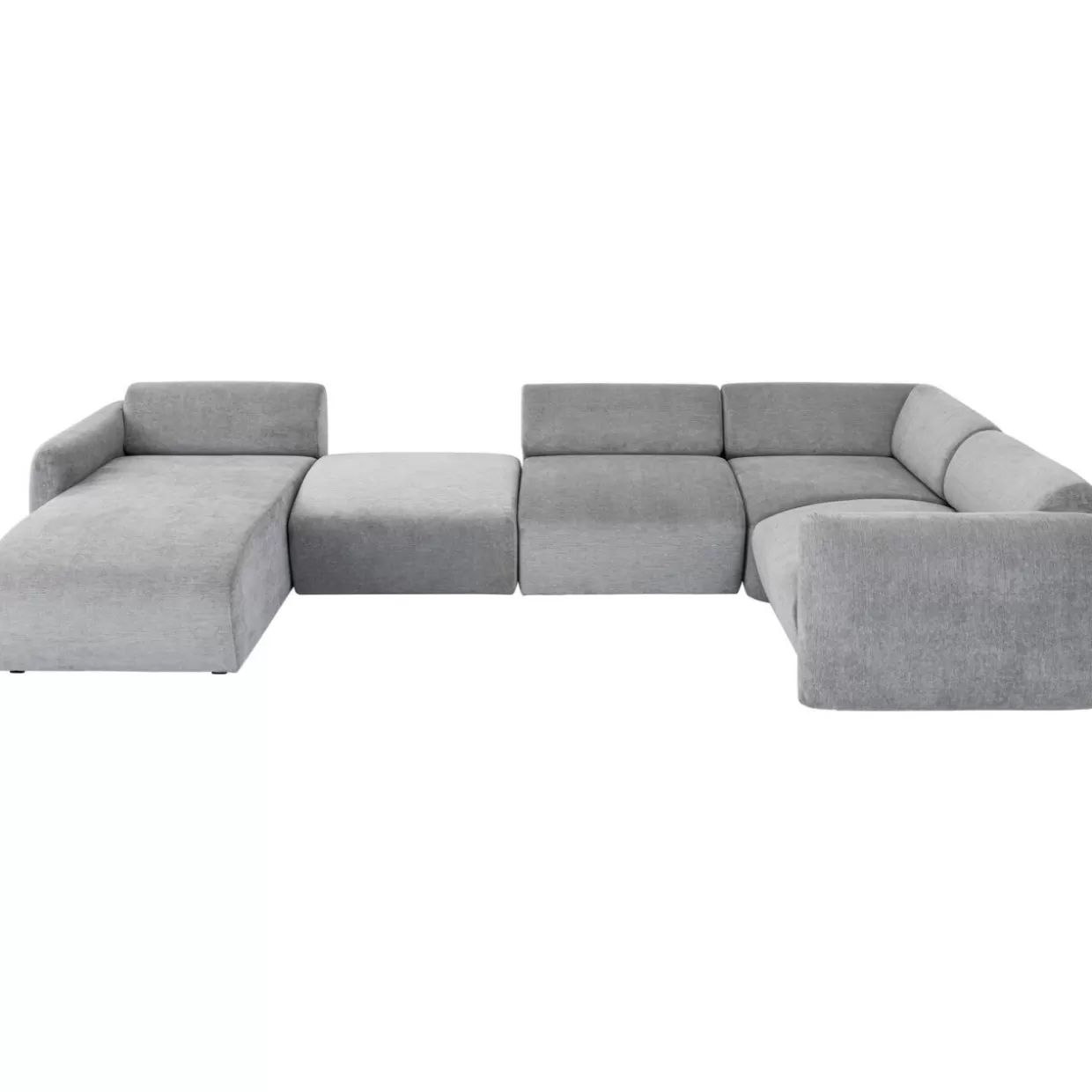 KARE Design - Componibile Modulare Lucca Angolo Sinistro, Grigio Antracite L. 328 cm - Divano Confortevole per Soggiorno Moderno