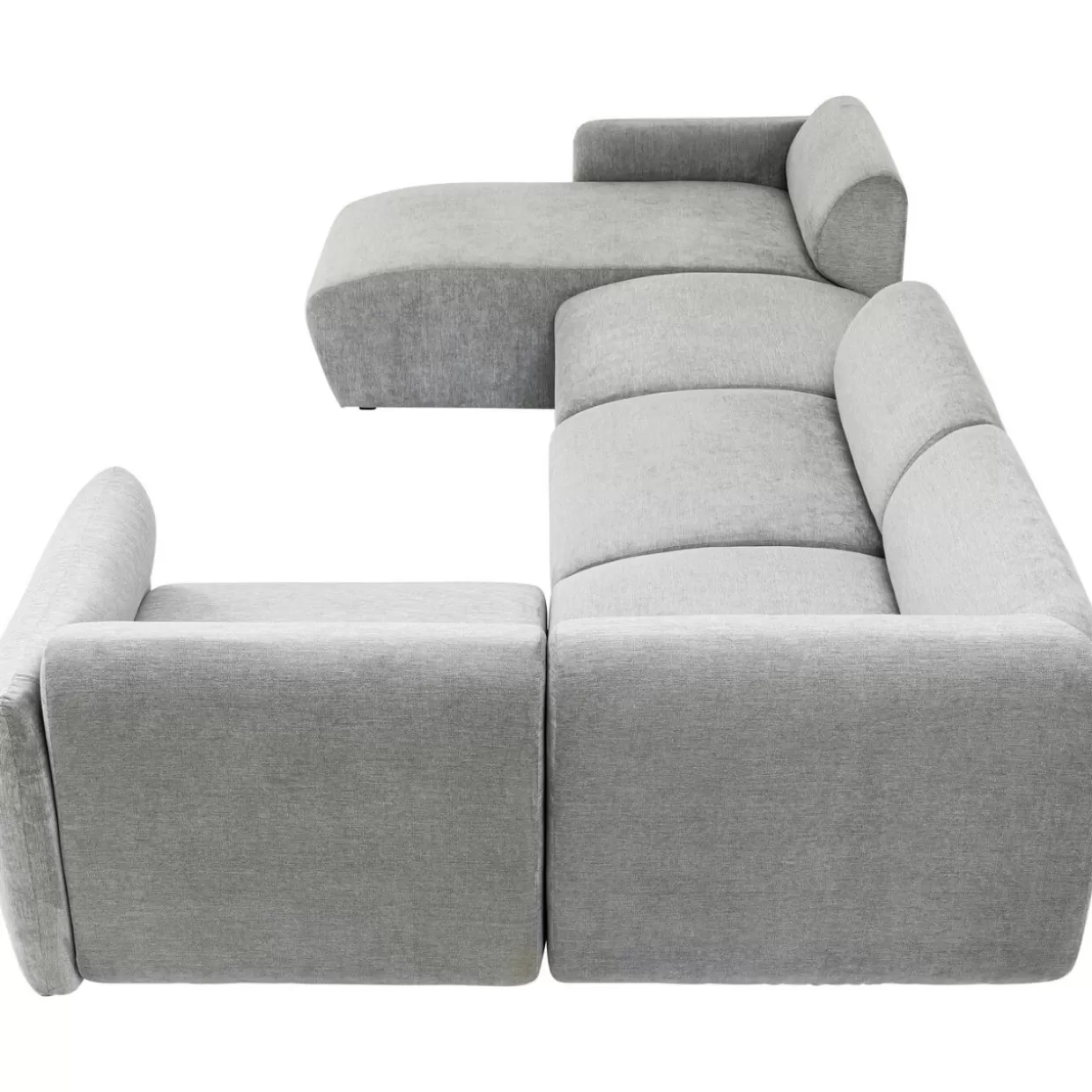 KARE Design - Componibile Modulare Lucca Angolo Sinistro, Grigio Antracite L. 328 cm - Divano Confortevole per Soggiorno Moderno